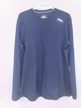 Karbon Men's Long-Sleeve Crew Top in Navy